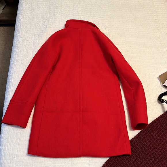 J. Crew red winter coat - pea coat - Picture 5 of 5